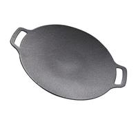 TOYZFRIENDY Parrilla de Hierro Fundido para Barbacoa al Aire Libre Sartén Antiadherente para Camping Bandeja para Asar Mediana Accesorio para Cocina Exterior y Barbacoa