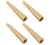 TOYZFRIENDY Patas de Latón Cónicas de 60 Mm para Muebles, 4 Piezas Base de Madera, Patas Elevadoras Doradas para Bandejas, Cajas de Joyería y Tablas de Cortar, Soporte Estable y Decoración