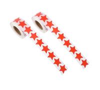 TOYZFRIENDY Pegatinas Adhesivas de Bronceado en Forma de Estrella 2 Rollos 500 Unidades Cada Uno Rojas Autoadhesivas Transpirable para Piel Cuerpo Playa y Actividades al Aire Libre