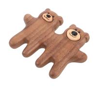 TOYZFRIENDY Peine Masajeador de Madera Negra para Meridianos Cuidado del Cabelludo Diseño de Dientes Anchos para Masaje Corporal Versátil Cuello Hombros y Espalda