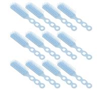 TOYZFRIENDY Peine Profesional Antiestático Resistente al Calor Peine Multifunción para Mujer 12 Piezas Color Azul Claro de Plástico para Salón y Cuidado del Cabello
