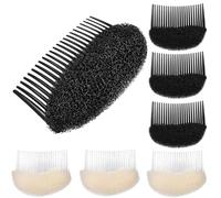 TOYZFRIENDY Peines de Espuma para Moldear Cabello 6 Piezas Color Claro y Negro, Herramienta para Aumentar Volumen, Accesorios para Peinar Cabello Femenino en Bodas y Fiestas