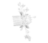 TOYZFRIENDY Peineta de Novia Floral de Arcilla, Accesorio Ligero para Cabello de Boda Flores Artesanales, Diseño Lateral para Dama de Honor y Tocado Romántico para Eventos Formales