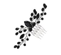 TOYZFRIENDY Peineta Lateral para Novia Negra de Cristal Aleación de Zinc Accesorio Vintage para Cabello de Damas de Honor y Niñas Tocado Elegante para Bodas y Fiestas Peinetas de Gemas de