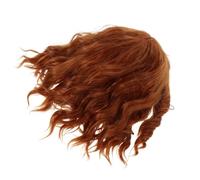 TOYZFRIENDY Peluca Corta Rizada Naranja con Ondas Sueltas Bob hasta Hombros para Mujer Peluca Sintética Cómoda para Cosplay Halloween Fiestas y Uso Diario