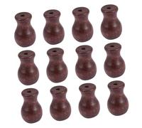 TOYZFRIENDY Perillas De Cordón De Madera 12 Piezas Color Marrón Tiradores para Persianas Accesorios para Reparación y Reemplazo Cortinas Interiores y Exteriores