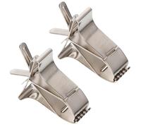 TOYZFRIENDY Pinzas para Comida de Pájaros de Acero Inoxidable 2 Unidades Pinza Fija para Verduras y Hueso de Jibia Accesorio para Jaula de Loros y Animales Pequeños Uso Práctico para