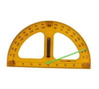 TOYZFRIENDY Protractor Plástico para Maestros Semicírculo Mango Ergonómico Herramienta de Medición Precisa para Matemáticas y Enseñanza Aulas
