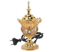 TOYZFRIENDY Quemador De Incienso Eléctrico De Metal para Uso En SPA y Relajación, Diseño Creativo Oriental, Decoración Integral para Ambientes Serenos, 20,5 x 10 x 10 Cm