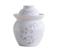 TOYZFRIENDY Recipiente Cerámico Hermético para Fermentación de Verduras, Tarro de Pepinillos de 1.5 Kg Tapa Sellada, Frasco para Kimchi y Alimentos Fermentados, Adecuado para Almacenamiento