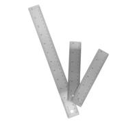 TOYZFRIENDY Regla de Acero Inoxidable con Base de Corcho Antideslizante Set de 3 Piezas 1 de 30 CM y 2 de 15 CM Herramienta Métrica con Escala en Pulgadas para Dibujo Ingeniería y