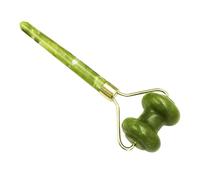 TOYZFRIENDY Rodillo Facial de Piedra de Jade Natural para Masaje y Cuidado Piel Masajeador Portátil para Reafirmar y Suavizar el Rostro Herramienta de Belleza Anti-envejecimiento para Ojos y