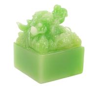 TOYZFRIENDY Sello Dragón Ceremonial Tallado Tradicional para Decoración de Escritorio Casa y Oficina Figurilla Cultural de Prosperidad y Suerte Prop Histórico para Filmaciones