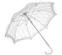 TOYZFRIENDY Sombrilla de Encaje Vintage Pequeña para Bodas y Fotografía Sombrilla Decorativa con Bordado Floral Accesorio Artístico para Escenario y Decoración Nupcial