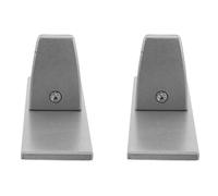 TOYZFRIENDY Soporte de Aleación Plateada para Fijación de Panel de Vidrio Abrazadera para Divisores de Escritorio Base Alargada 2 Piezas Adecuado para Oficina y Zonas de Coworking