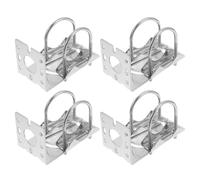 TOYZFRIENDY Soporte de Antena de Aleación de Aluminio en L para Montaje Exterior 4 Piezas Doble Abrazadera en U Resistente Intemperie para Postes Paredes Techos y Áticos