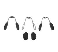 TOYZFRIENDY Soporte Metálico para Puente Nasal Atornillable para Gafas de Sol Almohadillas Nasales de Silicona Suave Antideslizantes 3 Piezas Negras Sólidas Accesorio de Repuesto para Uso