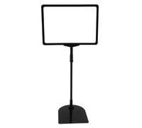 TOYZFRIENDY Soporte para Carteles Ajustable de Acero Inoxidable Exhibidor de Publicidad para Escritorio y Suelo Marco Negro Horizontal y Vertical para Tiendas y Supermercados