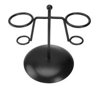 TOYZFRIENDY Soporte para Conos de Helado de Hierro Negro 2 Agujeros Soporte Estable para Exhibición y Almacenamiento en Mesas de Fiesta Adecuado para Hogar Panadería y Postrería