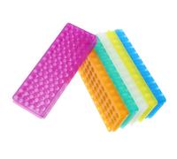 TOYZFRIENDY Soporte para Tubos de Ensayo Doble Cara 60 Posiciones 0.5/1.5/2 Ml 6 Unidades Gradilla para Tubos de Muestreo Almacenamiento Laboratorio Colores Variados