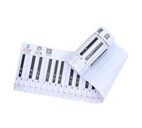 TOYZFRIENDY Tabla De Práctica Para Piano Teclado 88 Teclas 1:1 Simulación Papel Didáctico Notas Musicales, Guía Clave, Pentagrama y Cifras Numéricas, Blanco y Negro Para Estudiantes