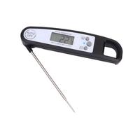 TOYZFRIENDY Termómetro de Cocina Plegable Luminiscente Sonde de Precisión para Carne y Barbacoa Termómetro Electrónico Portátil para Alimentos Diseño Compacto Negro