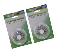 TOYZFRIENDY Termómetro de Pared Redondo de Plástico, 2 Piezas, Termómetro Vertical para Interior, Medición en Celsius y Fahrenheit, Colgante para Hogar, Escuela y Jardín