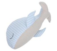 TOYZFRIENDY Tope de Puerta Anticolisión de Tela Suave Diseño Ballena Kawaii, Bloqueador de Viento Decorativo Azul Claro para Interiores, Protección Estable para Puertas en Hogar y Oficina