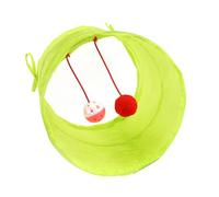 TOYZFRIENDY Túnel Plegable para Gatos Fluorescente Verde Juguete Interactivo para Gatos y Gatitos Resistente y Portátil para Ejercicio y Diversión Interiores