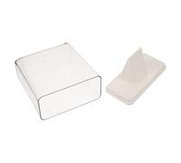 TOYZFRIENDY Vitrina Metálica para Premios en Crema Blanca Caja Organizadora para Exhibición de Medallas Deportivas Individuales Equipo Soporte de Sobremesa Tapa Transparente para Protección