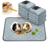 Toyzy 10 Almohadillas Antiorina Reutilizables para Cobayas (60x45cm) | Super Absorbente & Anti-Deslizante, Accesorio Ideal para Jaula, Casa y Recinto Interior de Cobayas