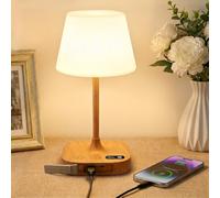 Toyzy Lamparas de Mesita de Noche, Lampara Inalambrica Portatil LED Táctil Recargable USB 8000mAh, Luz LED Ajustable Nocturna con 5 Niveles y 3 Modos & Memoria para Dormitorio, Salón, Regalo