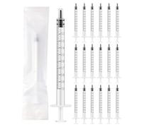 TOZBLEU 30 jeringas plástico 1 ml transparentes, jeringuilla calostro sin aguja, jeringas insulina con aguja opcional, para medir líquidos, laboratorio, alimentación mascotas.