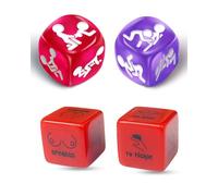 TOZBLEU 4 pcs dados sexuales, posiciones sexuales para parejas, juegos eróticos, posiciones sexuales, libro de texto para parejas, ayuda de decisión, para adultos, amantes, pareja para Regalar