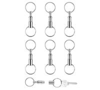 TOZBLEU 6 pcs Llaveros Desmontable,Llavero de Liberación Rápida Llavero Desmontable Portátil Divididos de Doble Extremo Acoplamiento con doble llavero para llaves