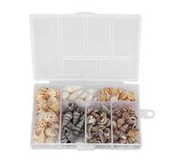 TOZBLEU Conchas marinas de Playa - 160 pcs Conchas Marinas Bulk Natural Conch Cowrie Espiral Shell Ornamento Sets,para Fiestas temáticas de Playa, Rellenos de jarrones, decoración del
