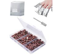 TOZBLEU Herramientas de manicura, 100 pcs de manguitos de lijado, bandas de lijado,anillo de lijado de manicura (con 1 eje), 50 pcs Papel de aluminio para quitar armaduras, para diseño de uñas