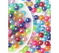 TOZBLEU perlas para manualidades - 200 pcs Perlas de Acrílico Perlas de Colores Redondas Joyas Artesanía Perlas,8mm 10mm,para Pulseras Perlas de Plasico para Bisuteria Hacer Joyas,Pulsera,Collar
