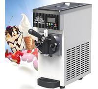 TozMvi Máquina Comercial para Hacer Helados De Un Solo Sabor, Máquina para Hacer Helados Suaves, Pantalla LCD con Preenfriado Automático, Ideal para Restaurantes Y Postres. Cream