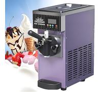 TozMvi Máquina Comercial para Hacer Helados De Un Solo Sabor, Máquina para Hacer Helados Suaves, Pantalla LCD con Preenfriado Automático, Ideal para Restaurantes Y Postres. Purple