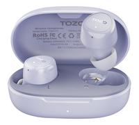 TOZO E1 Auriculares Inalámbricos Bluetooth 5.3 con ENC Llamadas Ultraligero EQs Ajuste 30H Reproducción USB Tipo C IPX6 Morado