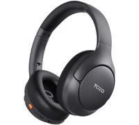 TOZO HT3 Cascos Inalámbricos Bluetooth 6.0, Híbrida ANC Audio Espacial, Chat IA con 5 Mics, 90H Reproducción, 32 EQ Conexión Multipunto, 3.5mm AUX Audio Cable y USB Tipo C, Negro
