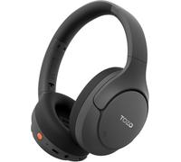 TOZO HT3 Cascos Inalámbricos Bluetooth 6.0, Híbrida ANC Audio Espacial, Chat IA con 5 Mics, 90H Reproducción, 32 EQ Conexión Multipunto, 3.5mm AUX Audio Cable y USB Tipo C, Negro