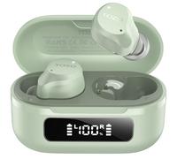 TOZO Hybrid Auriculares Inalámbricos Bluetooth 5.3 ANC Híbrida 6 Mics ENC,Reducción de Ruido 45dB, ORIGX 2.0 Acústico 32 EQs, 60H, Pantalla LED, USB Tipo C,IPX8, para Oficina y Commuting,Verde Claro