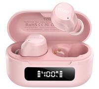 TOZO Hybrid Auriculares Inalámbricos Bluetooth 5.3 con Híbrida ANC 6 Mics ENC ORIGX 2.0 Acústico EQs Ajuste 59H Reproducción LED Pantalla USB Tipo C IPX8, Rosa