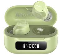 TOZO Hybrid Auriculares Inalámbricos Bluetooth 5.3 con Híbrida ANC 6 Mics ENC ORIGX 2.0 Acústico EQs Ajuste 59H Reproducción LED Pantalla USB Tipo C IPX8 Verde Claro