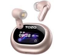TOZO NC20 Pro Auriculares Inalámbricos Bluetooth 5.4 con ANC, 6 Mics Cancelación IA de Ruido, Color Pantalla Táctil, LDAC Hi-Res Audio, 80H y Carga Inalámbrica, EQs Ajuste Tipo C IPX8,Oro Rosa