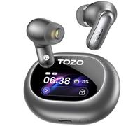 TOZO NC20 Pro Auriculares Inalámbricos Bluetooth 6.0 con ANC, 6 Mics Cancelación IA de Ruido, Color Pantalla Táctil, LDAC Hi-Res Audio, 80H Reproducción,Carga Inalámbrica, EQs Ajuste Tipo C IPX8