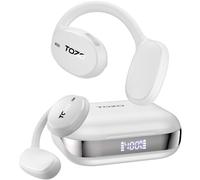 TOZO OpenEgo Auriculares Inalámbricos Bluetooth 5.3 Ultraligero con ENC Llamada 16.2mm Controlador ORIGX Acústico EQ Ajuste 80H Reproducción USB Tipo C IPX5 Blanco