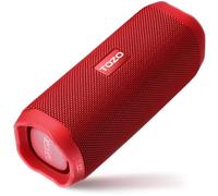 TOZO PA2 Altavoz Bluetooth 3 EQ Modos, Altavoz Inalámbrico Portátil Reproducción 25H, Apoya Llamadas, Impermeable con Controladores de Bobina Dinámica Dual Sonido Estéreo, Rojo